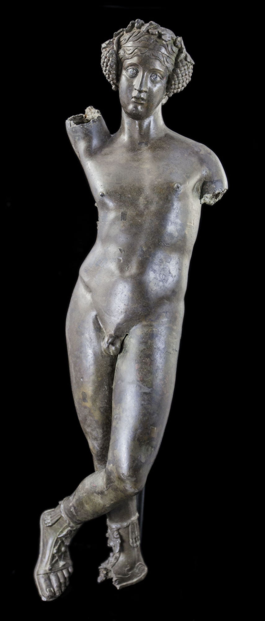 Statue de Bacchus en bronze © Site et Musée romains d'Avenches, photo NVP3D