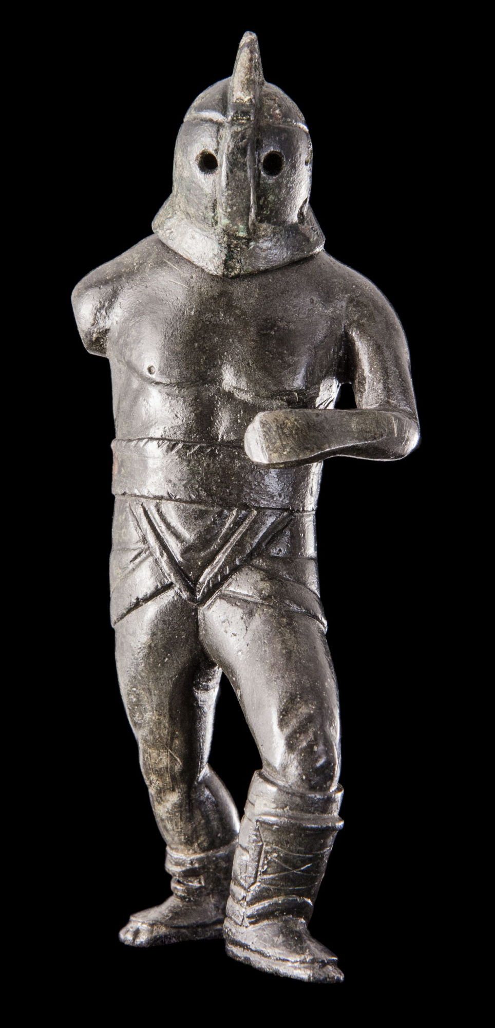 Statuette de gladiateur en bronze © Site et Musée romains d'Avenches, photo NVP3D