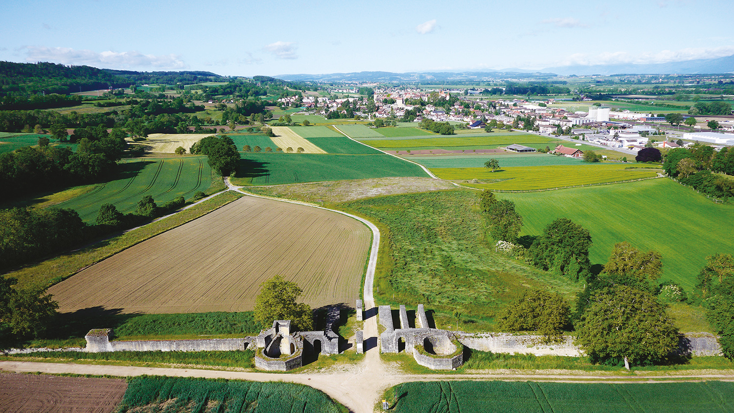 Vue aérienne de la porte de l'Est. Photo NVP3D