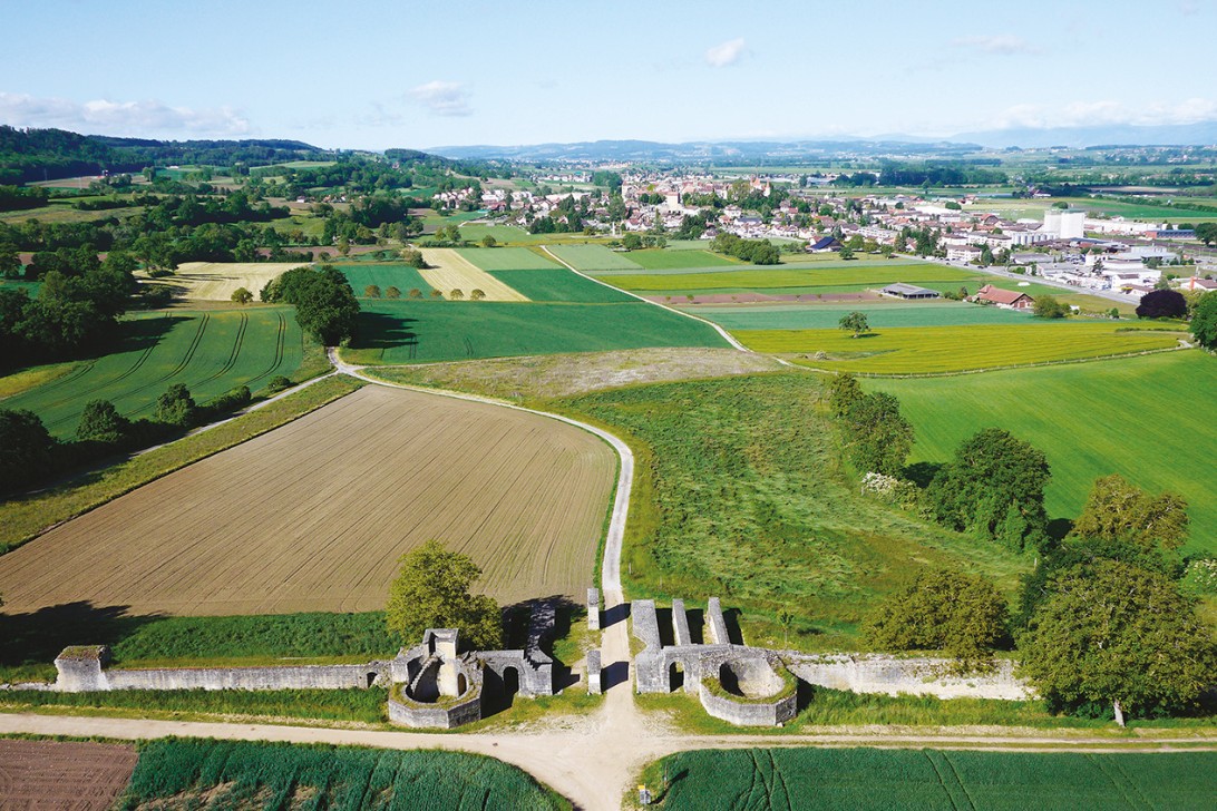 Vue aérienne de la porte de l'Est. Photo NVP3D