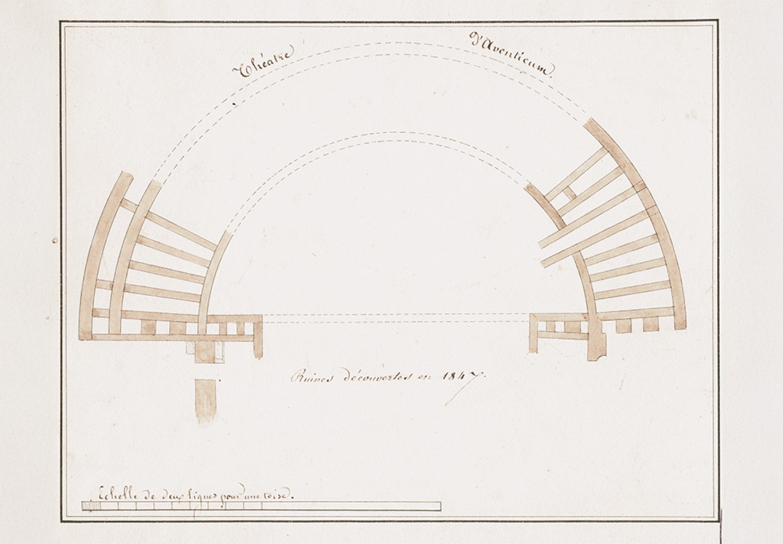 Premier plan du théâtre réalisé en 1847
