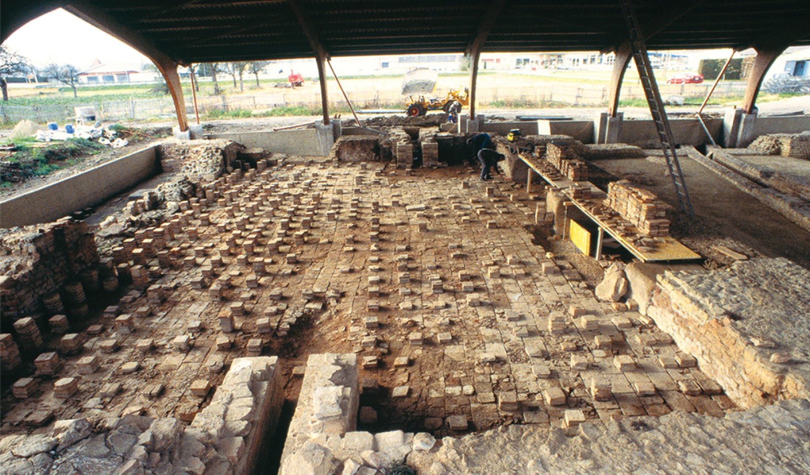 Le tepidarium pendant les travaux de restauration en 2001