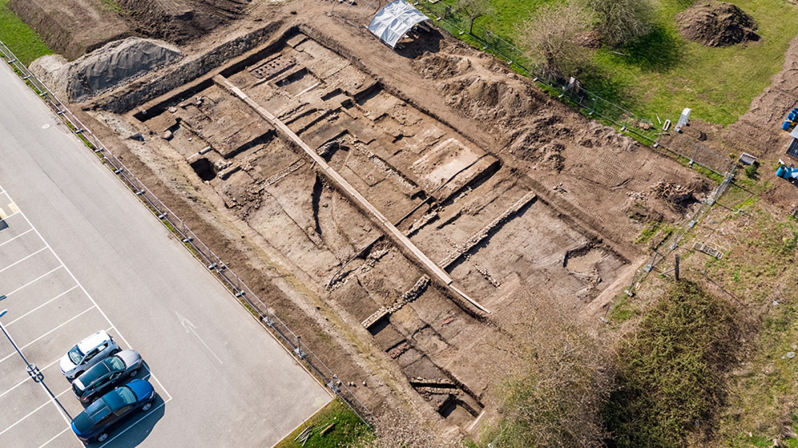 Vue aérienne des vestiges de l'état maçonné le plus récent