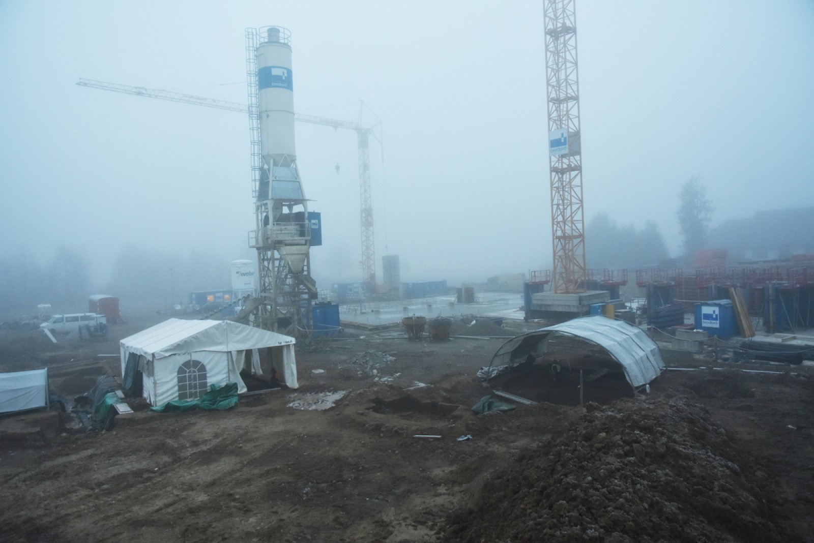 Ambiance hivernale sur le chantier