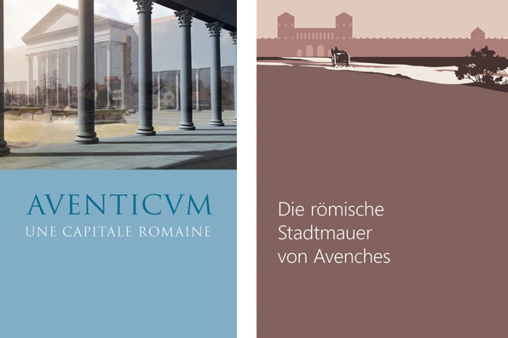 Couvertures du guide du site et d'une publication sur l'enceinte